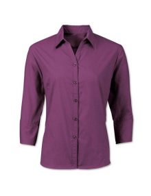 Alexandra women's woven colour ¾ sleeved shirt