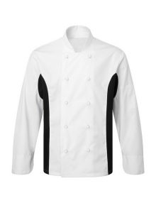 Alexandra contrast panel chef's jacket